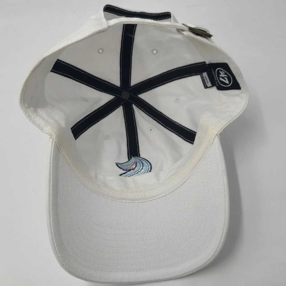Seattle Kraken Hat Strapback 47 Brand Clean Up White Blue NHL‎ Hockey Logo Men